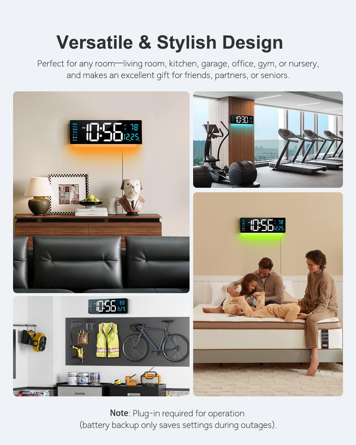 Hournor digital wall clock makes a thoughtful gift for seniors