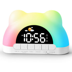 Hournor Kids Alarm Clock in bear design for a friendly bedtime companion.