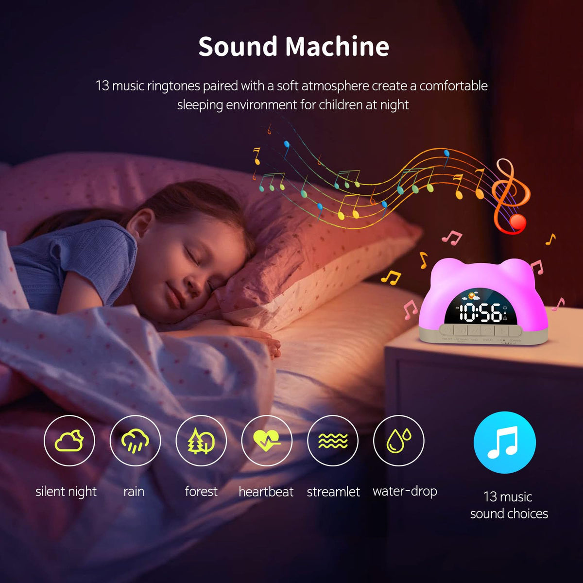 Hournor Kids Alarm Clock Child Lock for safety.