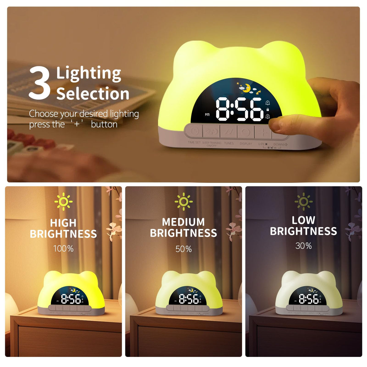 Hournor Kids Alarm Clock Sound Machine with soothing melodies.