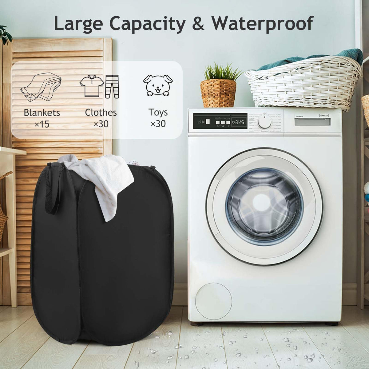 House Again easy pop-up design folds flat for compact storage and travel.