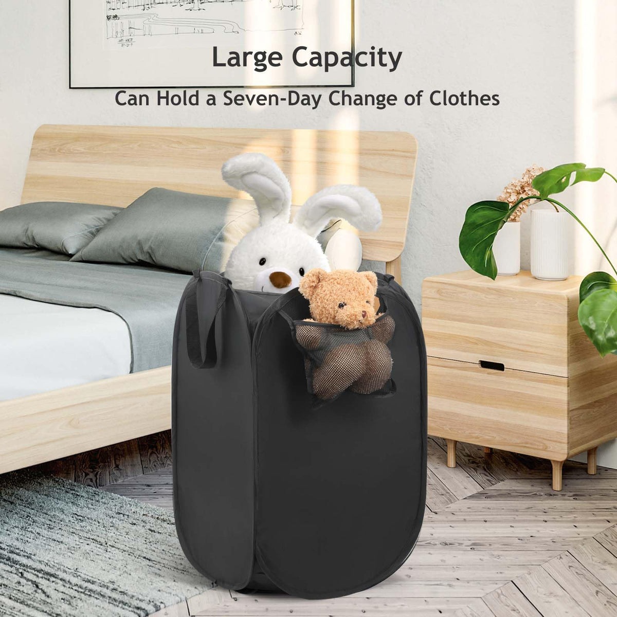 House Again laundry hamper stands firm and is travel-friendly for on-the-go use.