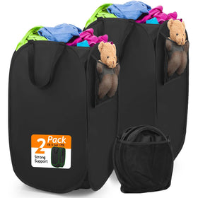 House Again upgraded polyester pop-up hamper with 70L capacity for easy laundry loads.