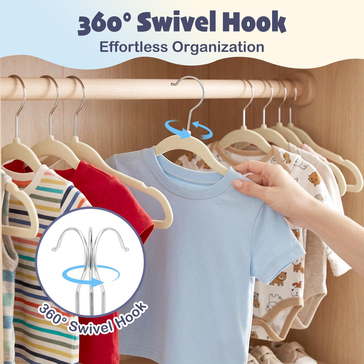 House Day 11-inch hangers maximize small closet space.