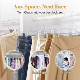 House Day 14-inch hangers feature durable metal hooks for 360-degree swiveling.