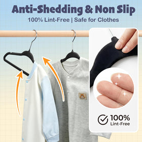 House Day 360-degree chrome hook enables flexible hanging in tight closets.