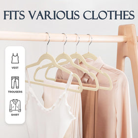 HOUSE DAY 360° swivel hook enables flexible hanging in any closet layout.