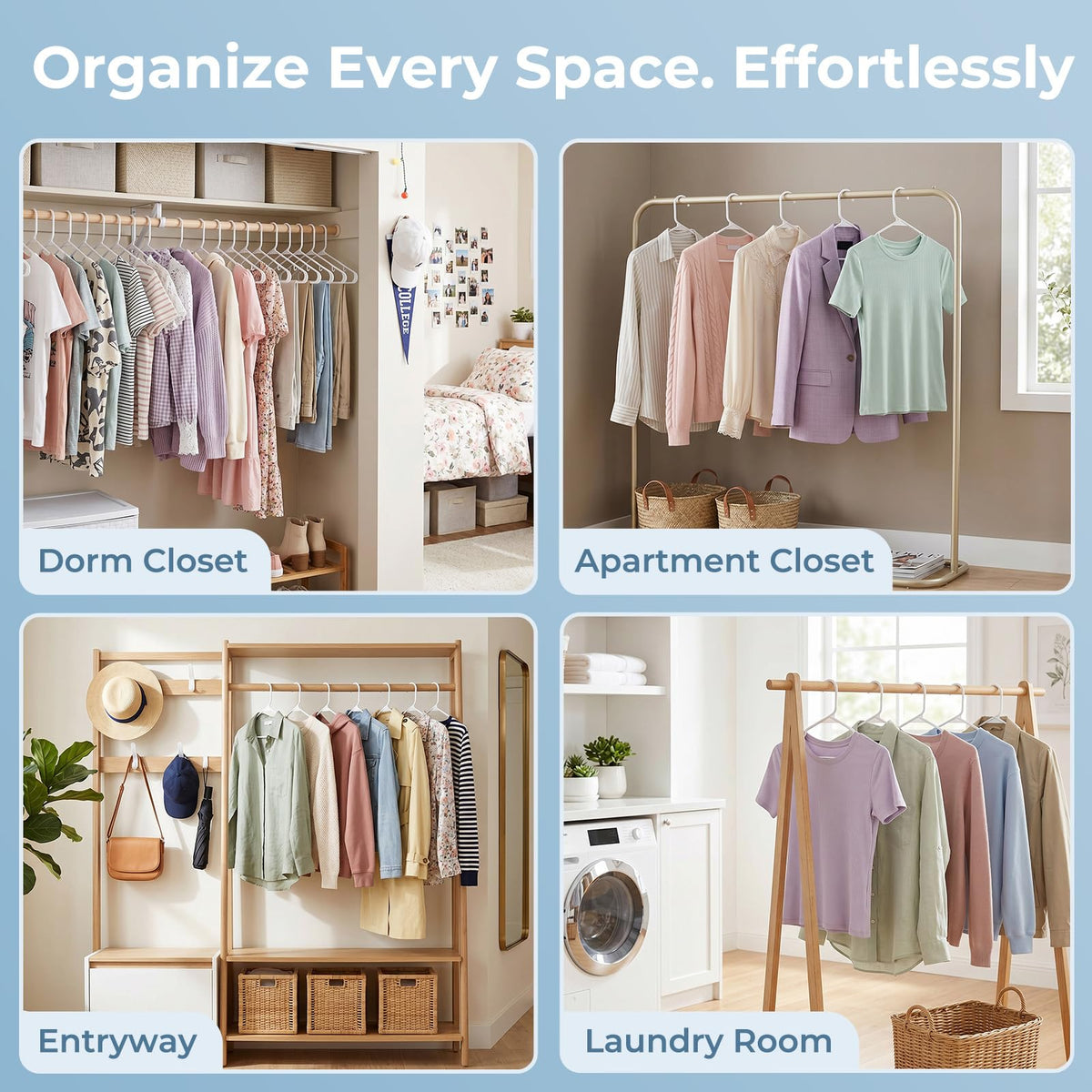 HOUSE DAY uniform 40-pack for quick closet reorganizations and seasonal rotations.