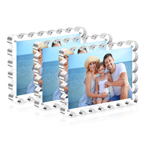 HOUSE DAY 5x7 scalloped acrylic frame with crystal-clear visibility for vibrant photos