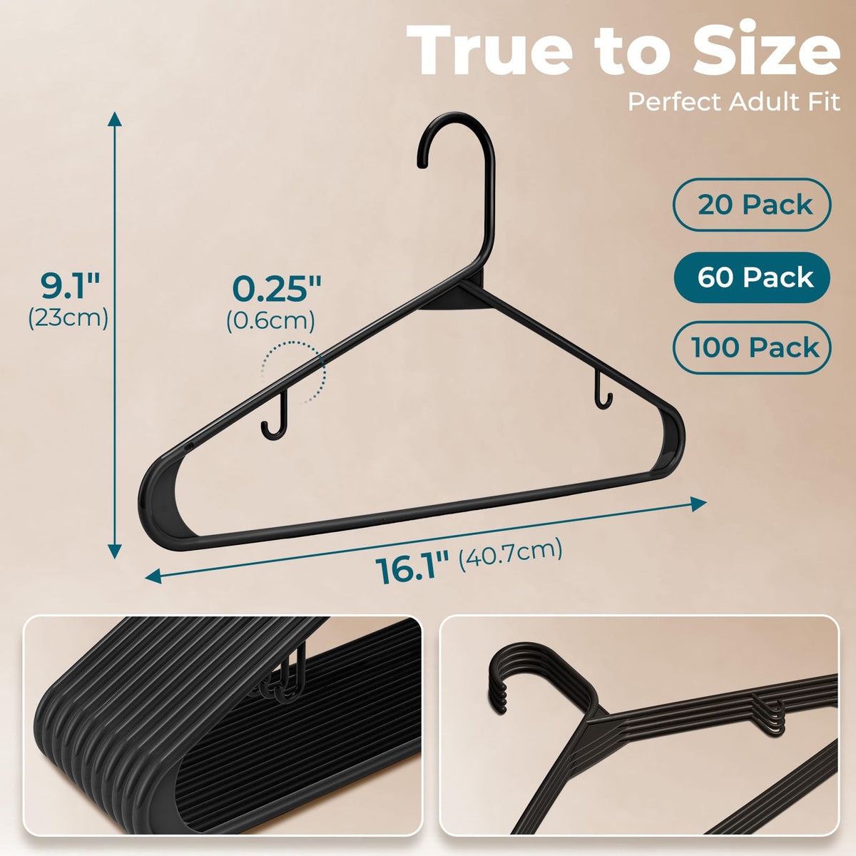 House Day 60-pack box shows ample hangers for the whole family.