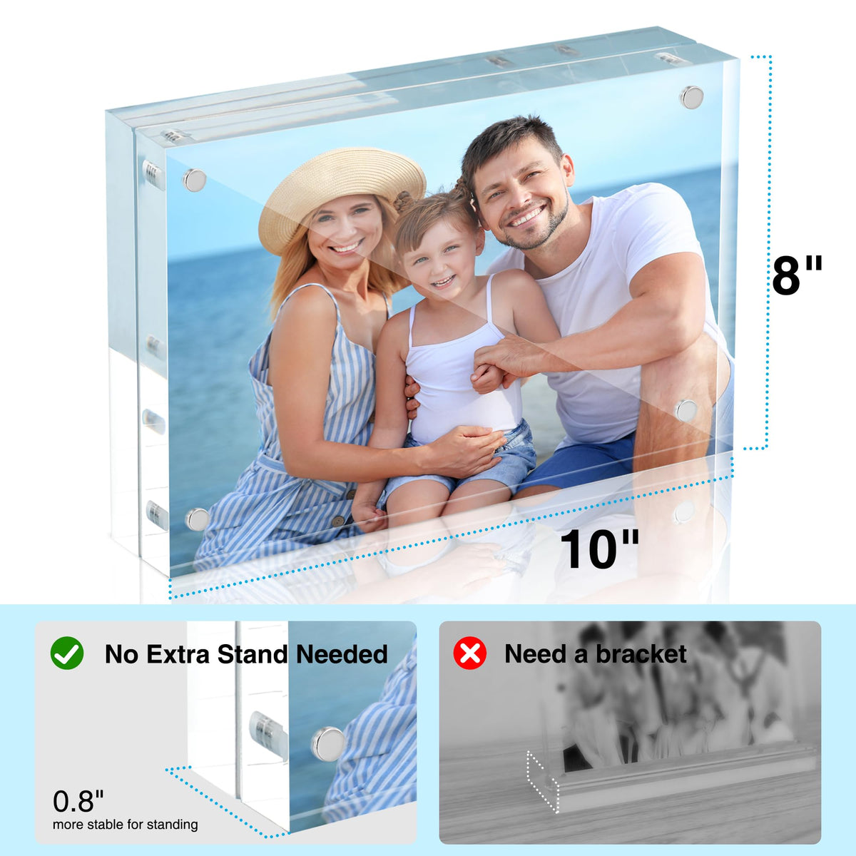 HOUSE DAY thick-profile frame in 0.8 inches supports durability
