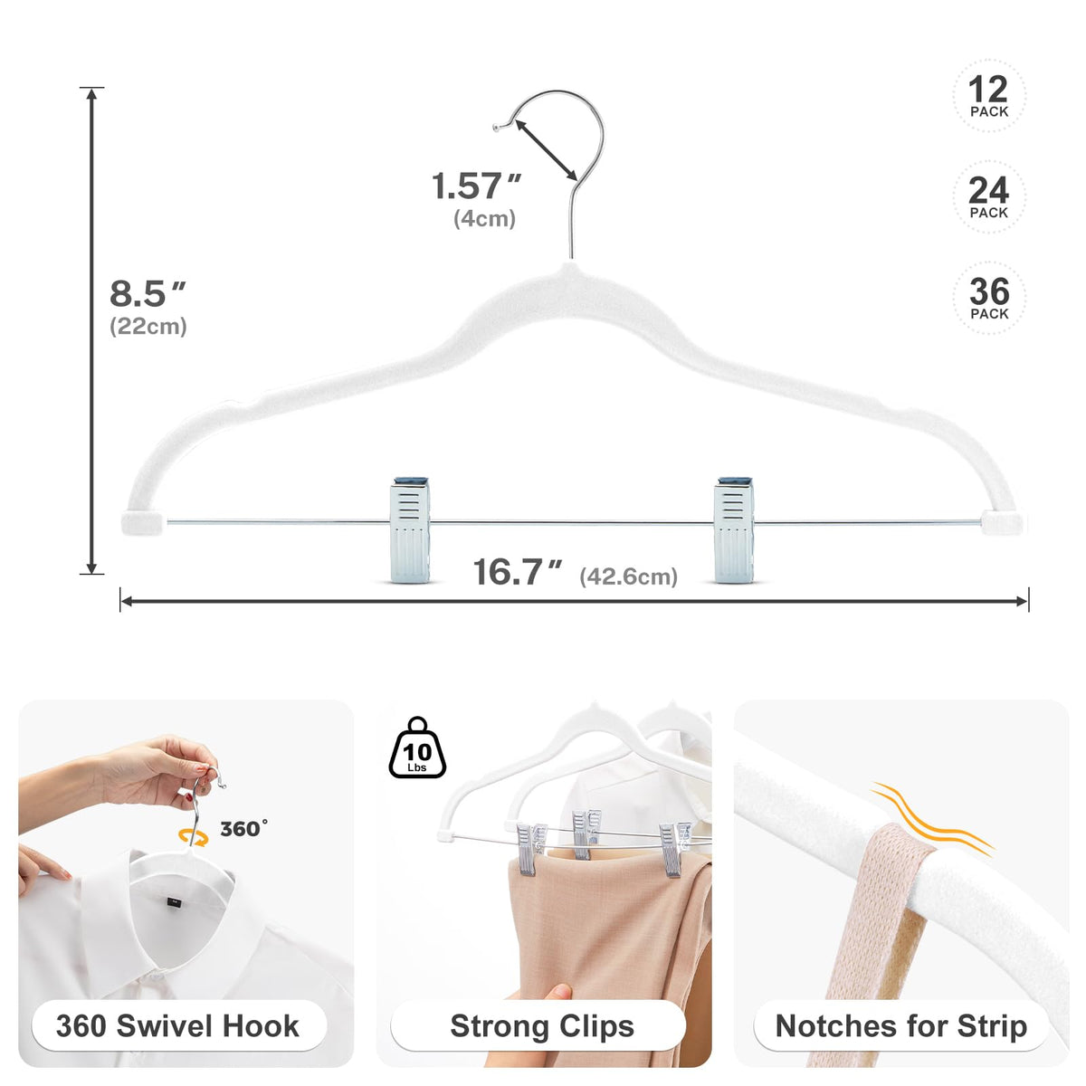 HOUSE DAY adjustable clips fit skirts, pants, and shorts securely.