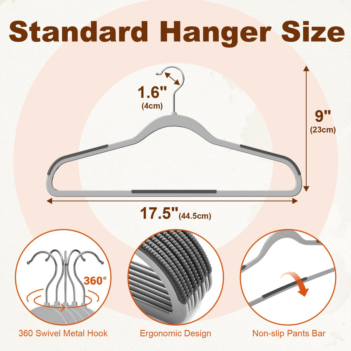 House Day anti-slip bottom bars prevent garments from slipping.