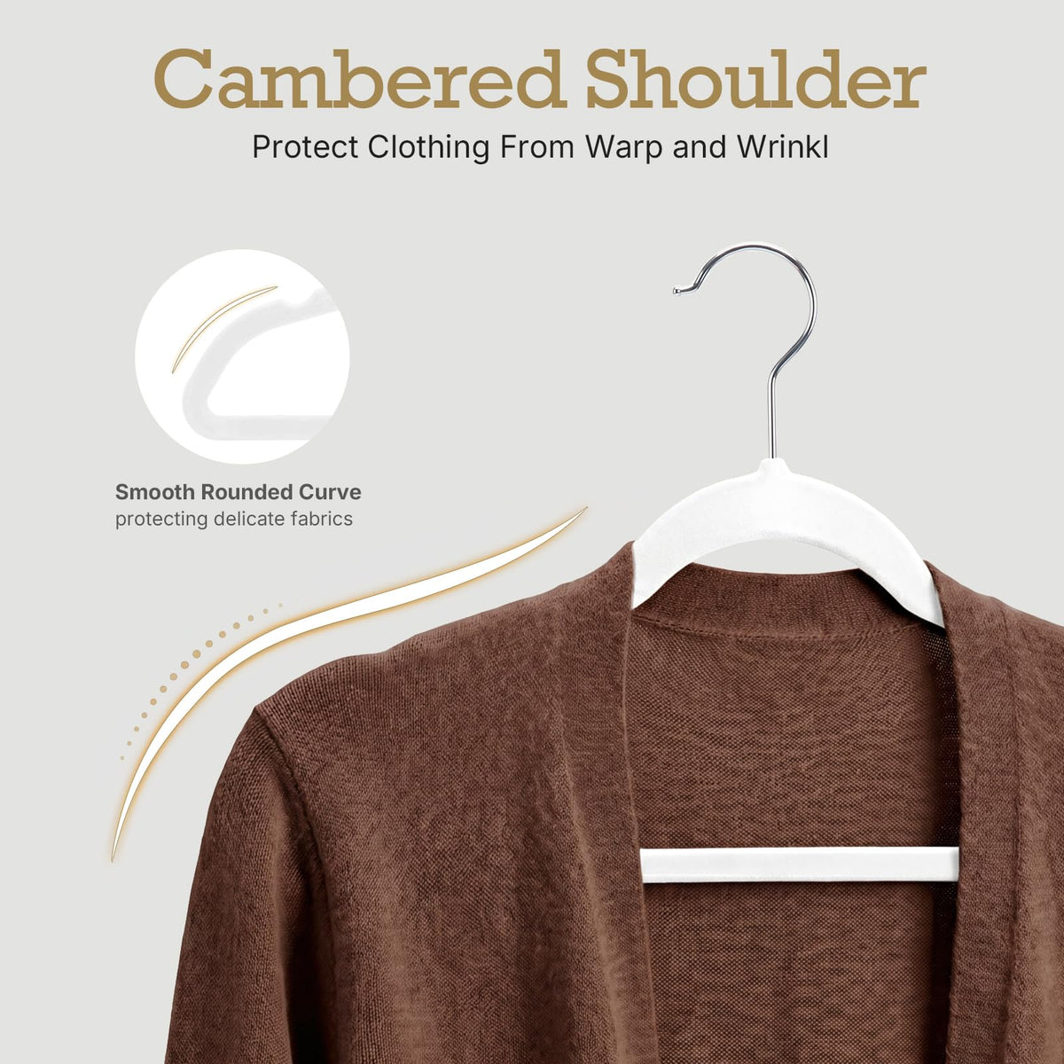 HOUSE DAY anti-slip shoulder line helps preserve garment shape during storage.