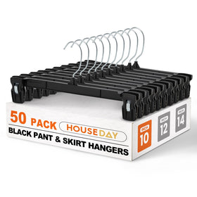 HOUSE DAY black pants hanger with a 360° swivel for easy access.