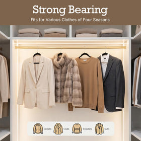 HOUSE DAY sturdy coat hangers support heavy garments up to 11 lbs