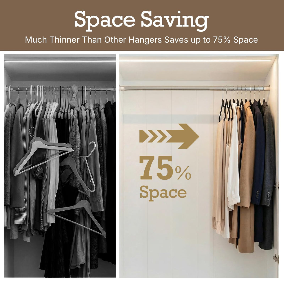HOUSE DAY velvet hangers non-slip shoulders keep clothes in place preserving shape