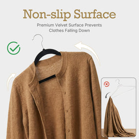 HOUSE DAY Velvet Hangers Ultra-Thin Design frees closet space while keeping garments aligned