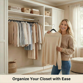 HOUSE DAY chrome swivel hook detail for smooth, easy hanging.