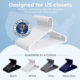HOUSE DAY reliable hangers for lightweight pants and tees.