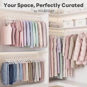 House Day closet-organization hanger helps keeping shirts and pants neatly aligned.