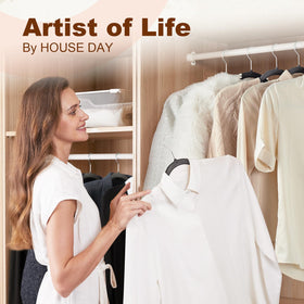 HOUSE DAY closet-organization setup to maximize space.