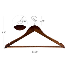 HOUSE DAY closet organization with wood hangers keeps wardrobes tidy.
