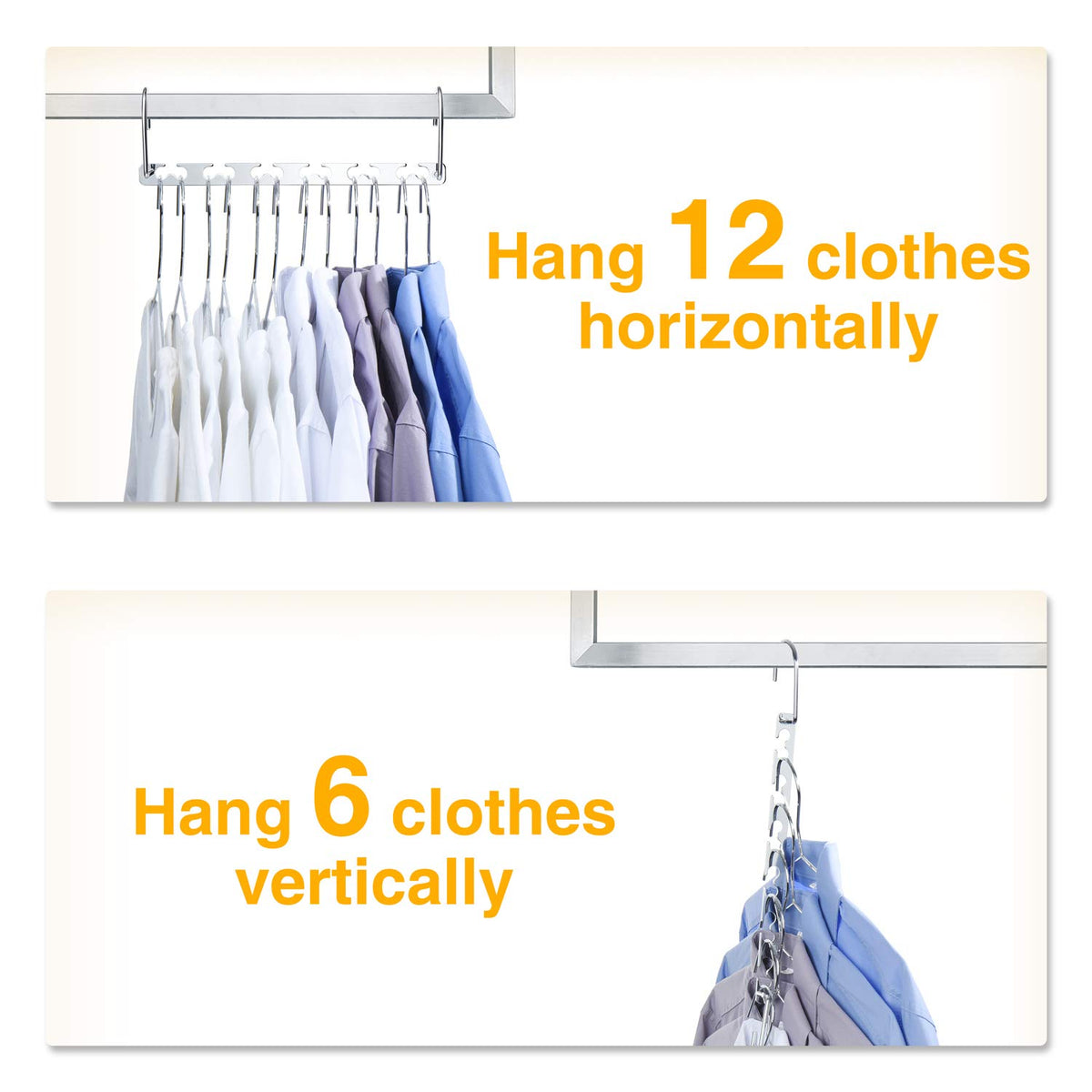HOUSE DAY Clothes neatly stored using cascade hangers to reduce wrinkles