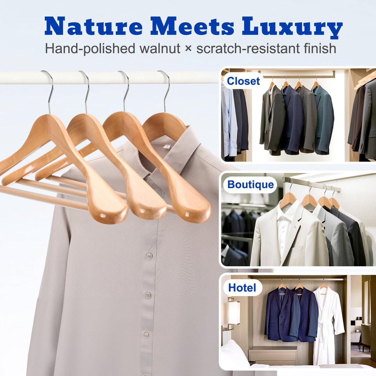 HOUSE DAY heavy-duty hanger designed for jackets and coats.