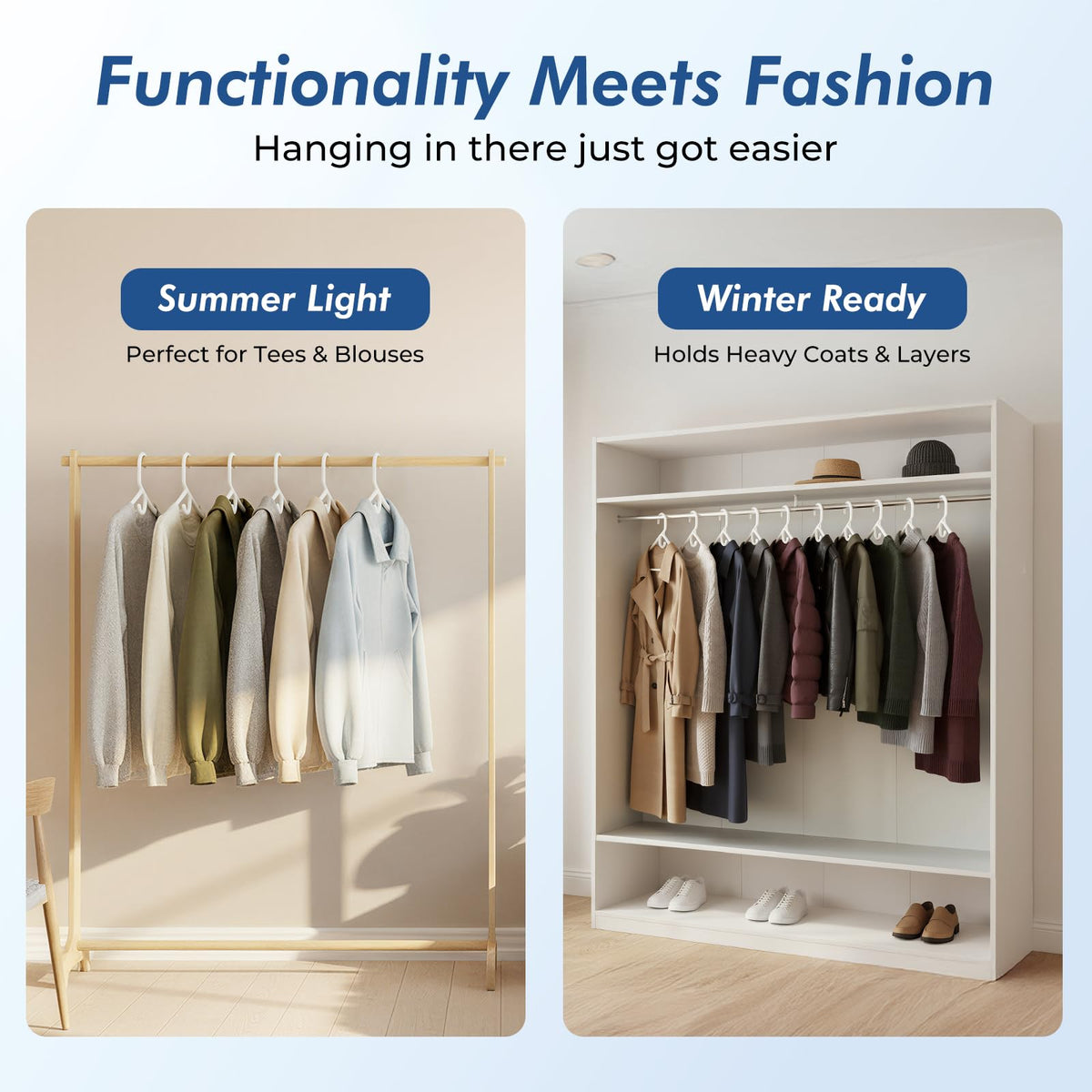 HOUSE DAY hanger for coats jackets and suits keeps outfits neat