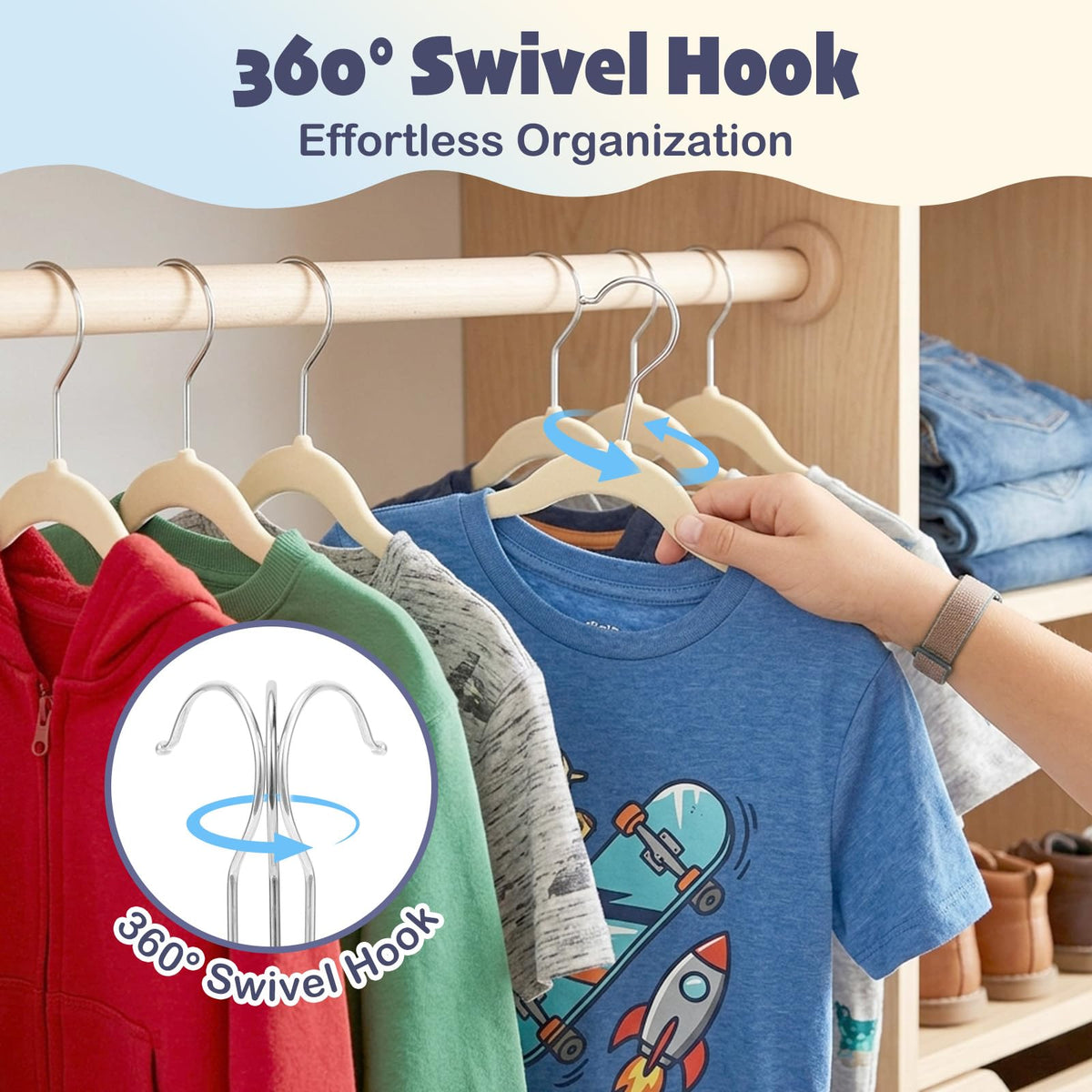House Day compact kids hanger ideal for small closets