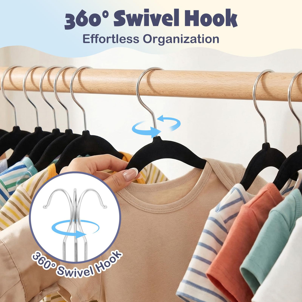 House Day ideal for compact nurseries and closets with extra-thin hangers.