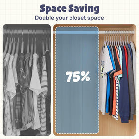 HOUSE DAY contoured shoulder kid hanger protects straps on dresses and tops.