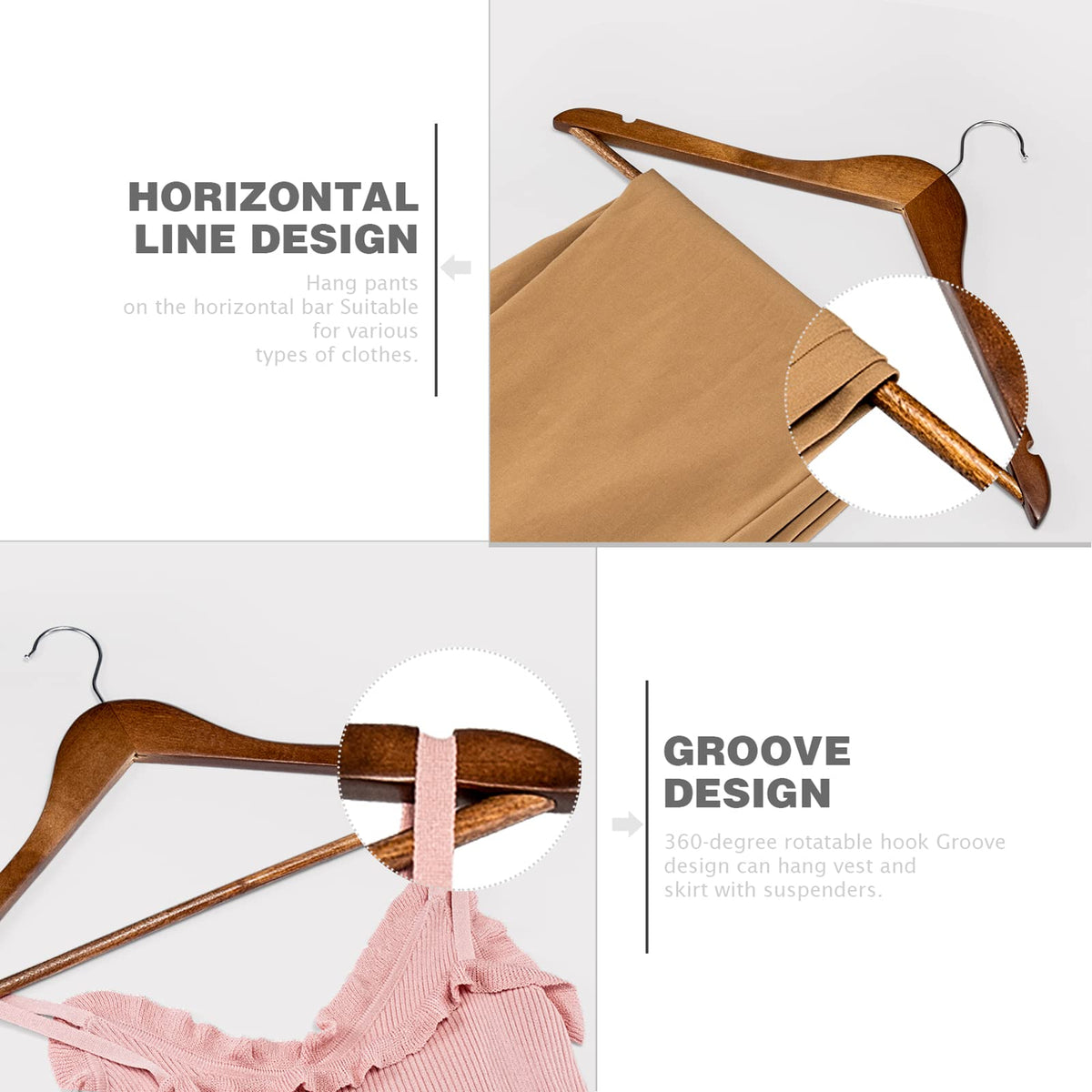 HOUSE DAY contoured shoulders preserve garment shape and prevent deformities.