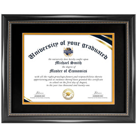 HOUSE DAY 11x14 diploma frame without mat displays your diploma clearly.