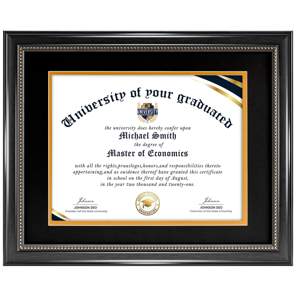 HOUSE DAY 11x14 diploma frame without mat displays your diploma clearly.