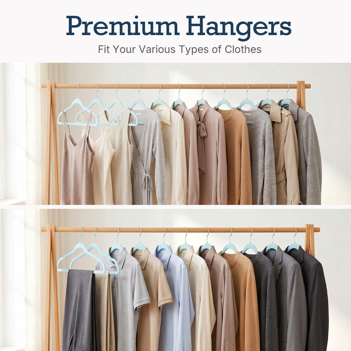 House Day dorm wardrobe solution with bulk 60-pack hangers