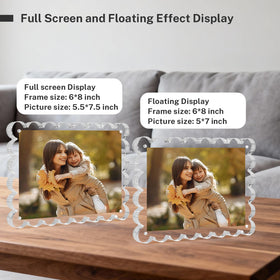 HOUSE DAY double-sided clear 5x7 frame offers viewing from both sides