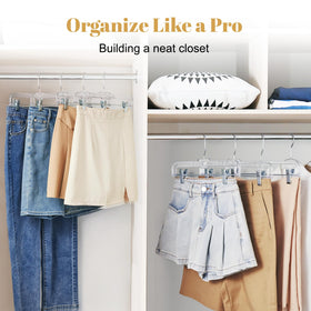 House Day clear hangers showcase outfits without distraction