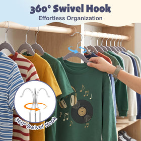 HOUSE DAY durable 80-20 material hanger withstands daily kid use.
