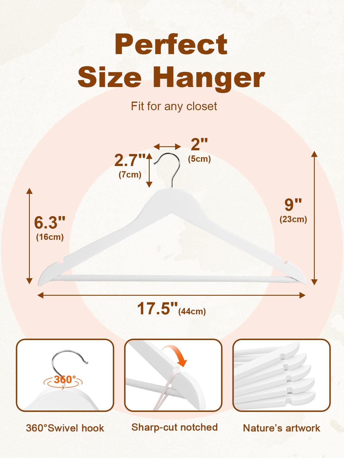 House Day durable hanger set helps organize your closet.