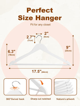 House Day durable hanger set helps organize your closet.