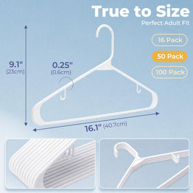 HOUSE DAY durable plastic coat hangers withstand daily use without bending