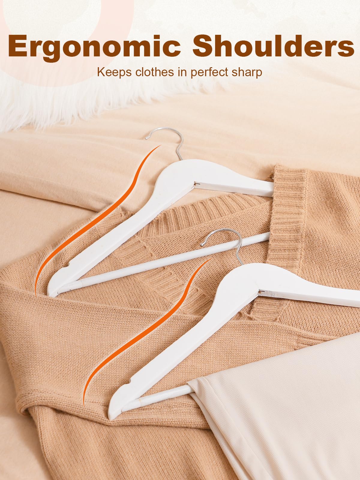 House Day ergonomic coat hanger maintains garment shape.