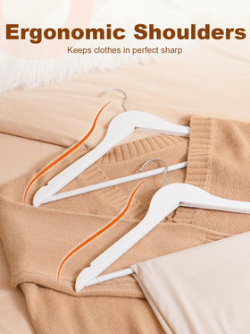 House Day ergonomic coat hanger maintains garment shape.