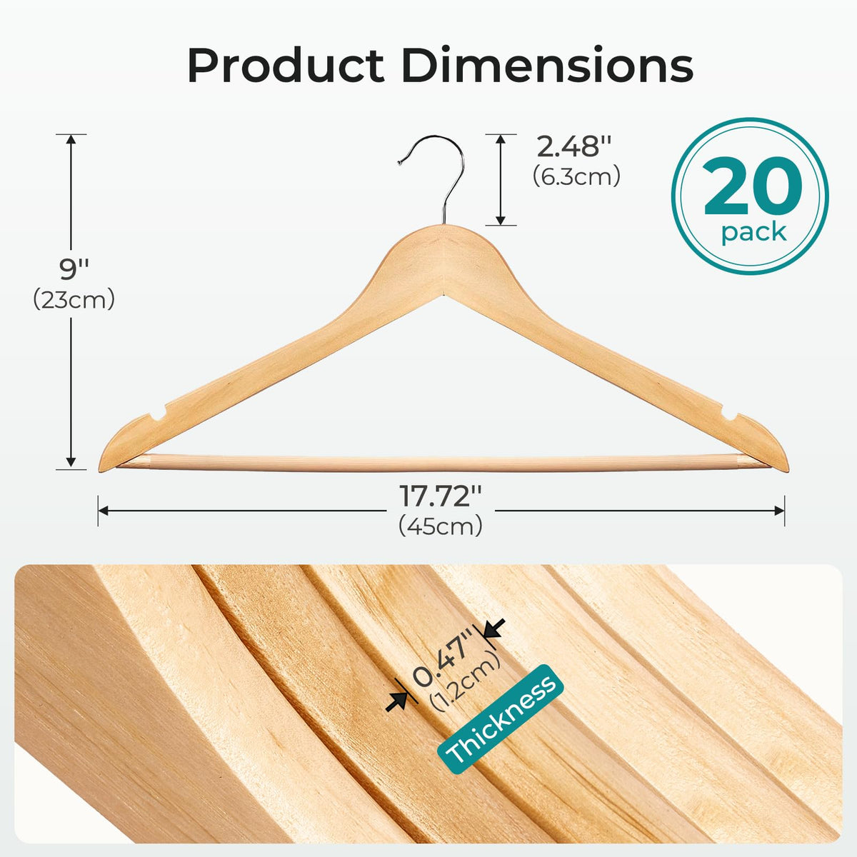 HOUSE DAY ergonomic shoulders prevent wrinkles and maintain garment shape
