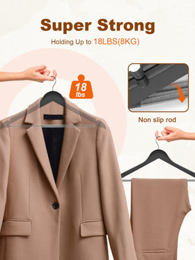 HOUSE DAY ergonomic shoulders keep garments wrinkle-free and retain shape.