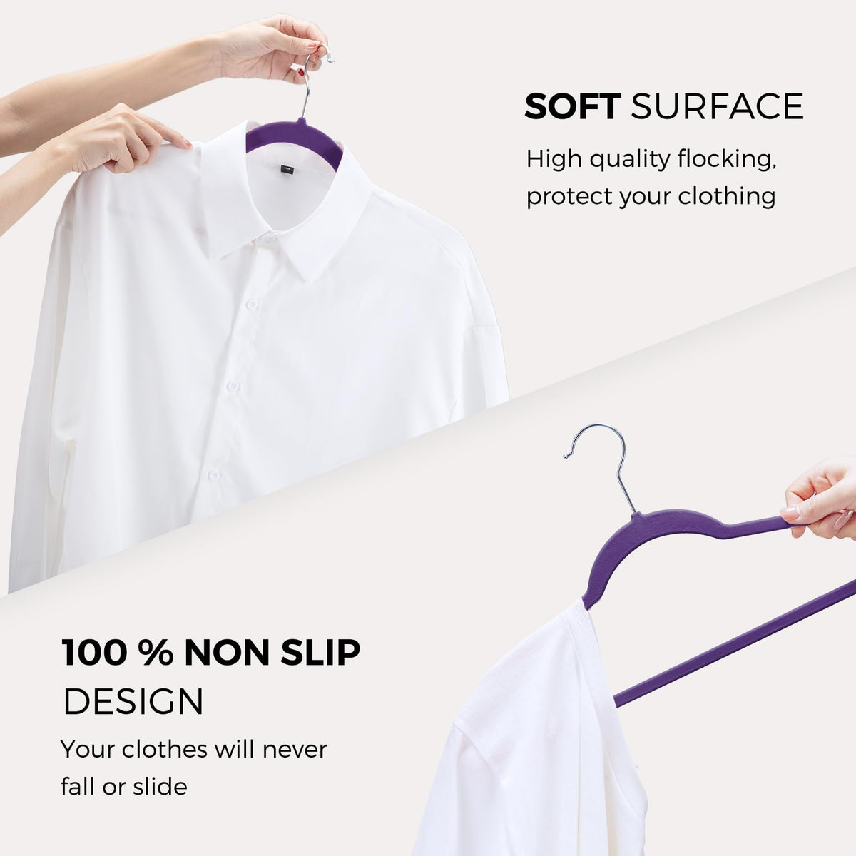 House Day velvet finish protects fabrics from wrinkles and fuzz.