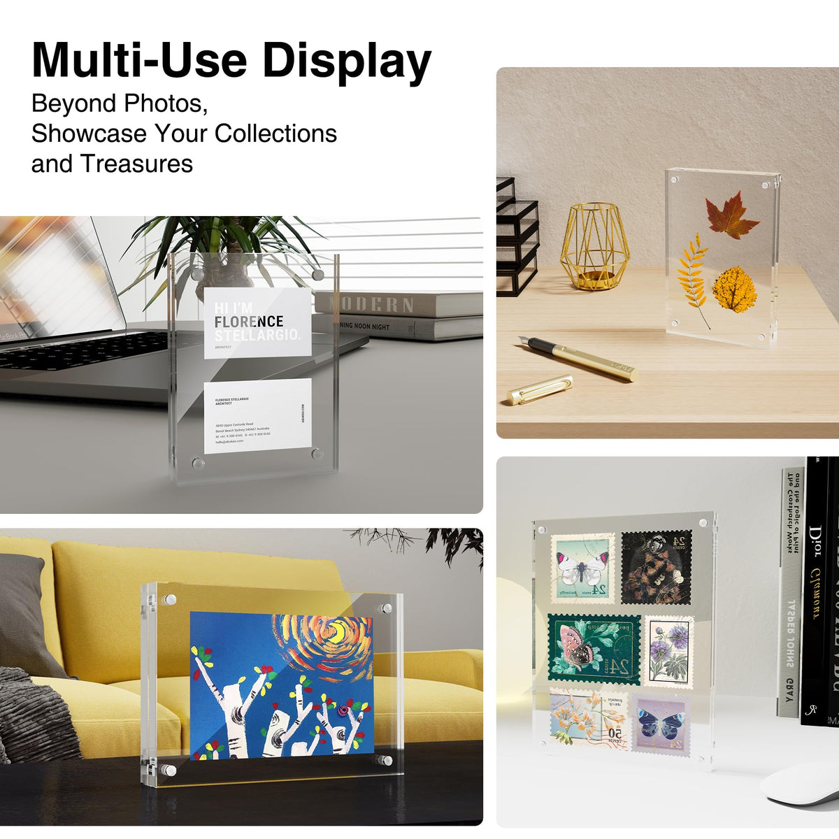 HOUSE DAY frameless clear display for a clean, modern look.