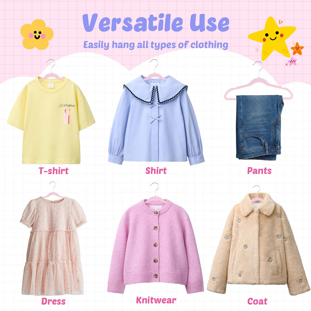 House Day gentle notched shoulders prevent slipping on garments